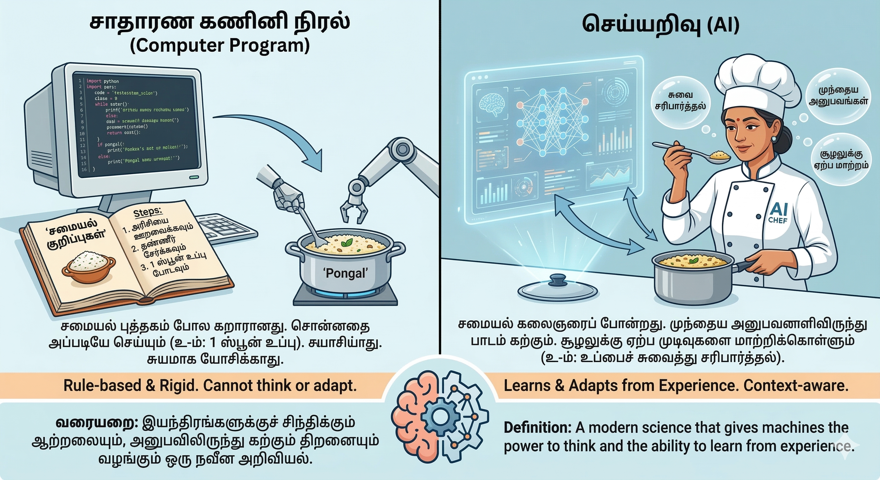 Chef tasting food thoughtfully