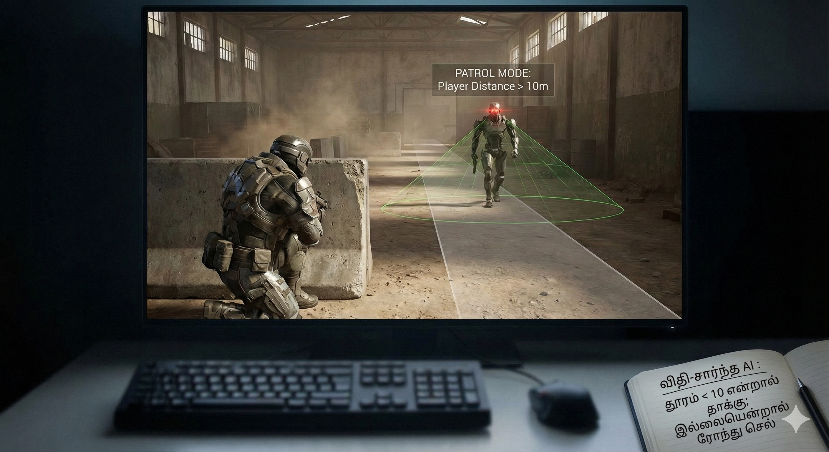 Retro pixelated video game enemy